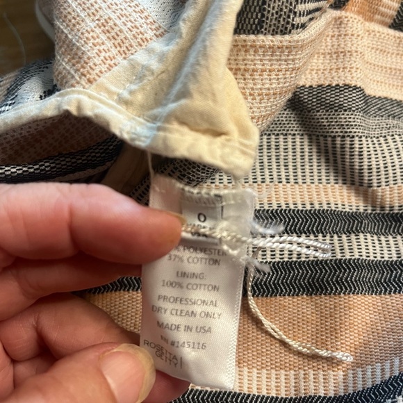 Rosetta Getty- Apron Wrap Halter Jacquard Stripe Sleeveless Tunic. Size 0 - Picture 7 of 9